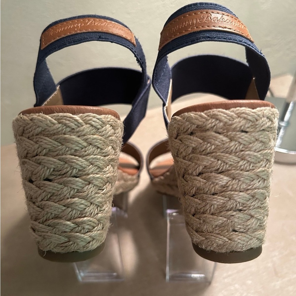 Tommy Bahama Women's Navy Espadrille Sandals - Picture 6 of 12